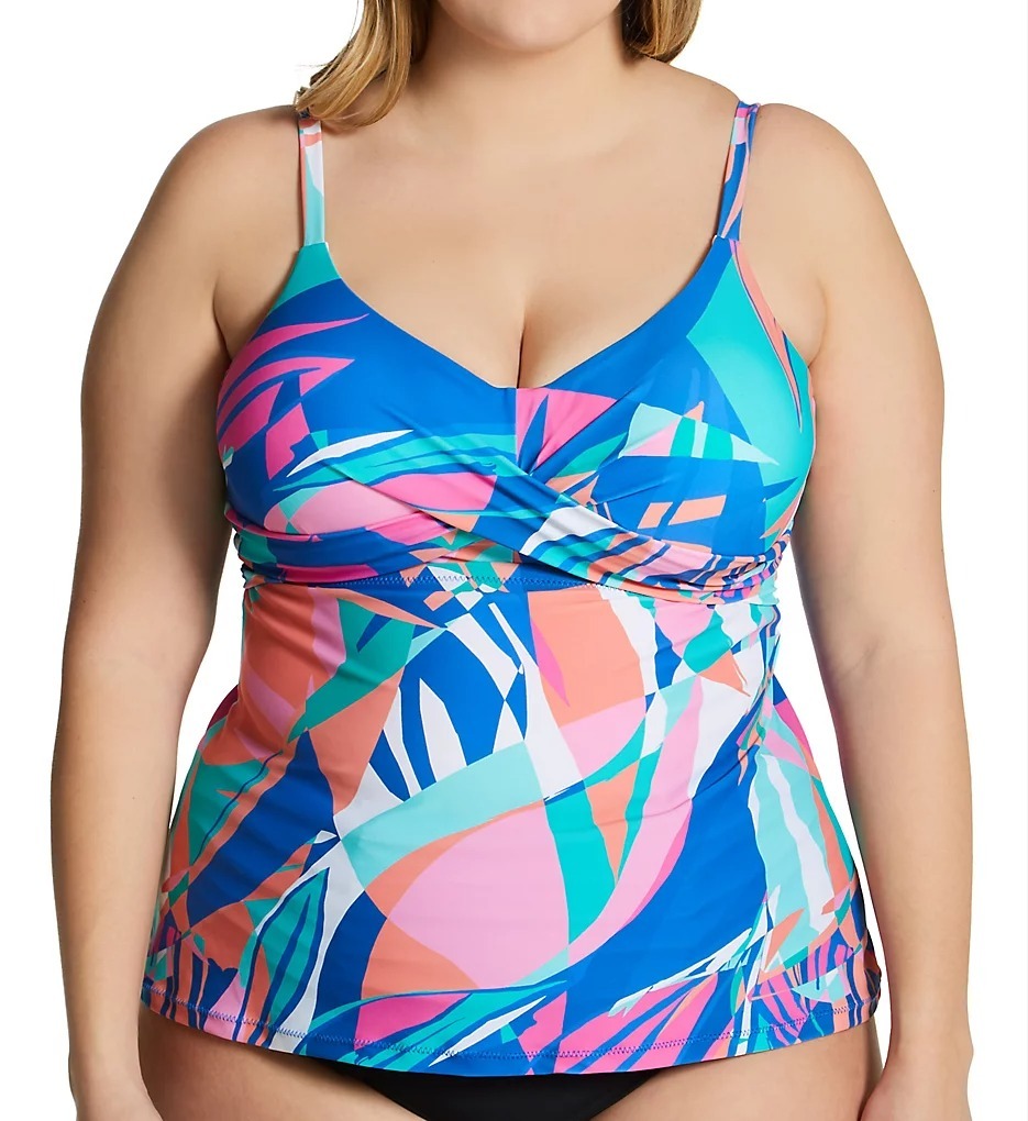 Raisins Curve AEGEAN Plus Size Porto Covo Aries Tankini Swim Top, US