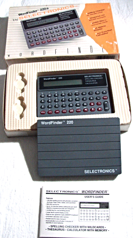 Selectronics WordFinder 220a-Spelling/Thesaurus/Calculator-Vintage - $23.00