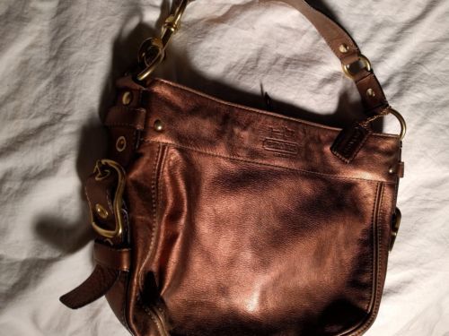 bronze coach purse