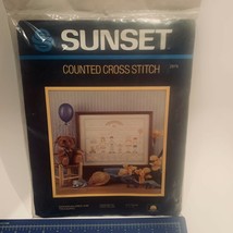 Counted Cross Stitch Grandchildren R Treasures Kit 2979 Sunset 1984 Cottagecore - $22.59