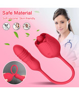 Rose Toy Dildo Thrusting Vibrator for Women Egg Clitoris Sucker Stimulat... - $29.99+
