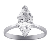 3.00 Carat Marquise Cut CZ Engagement Ring 14K White Gold - $216.81