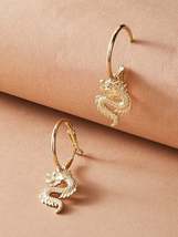 1pair Ring Decor Dragon Drop Earrings Gift for Women Girl Fashion Jewelr... - $9.51