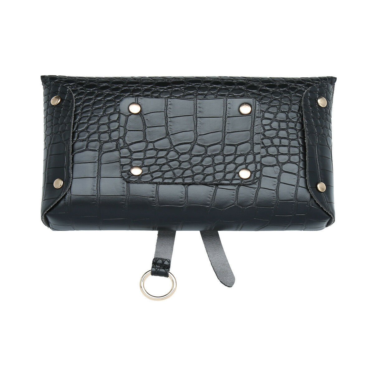 Download On Trend Black Belt Bag Mock Croc Fashion Accessory Gift ...