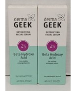 (2) DERMA GEEK Detoxifying Facial Serum, Beta Hydroxy Acid 1.3 fl oz New - $12.86