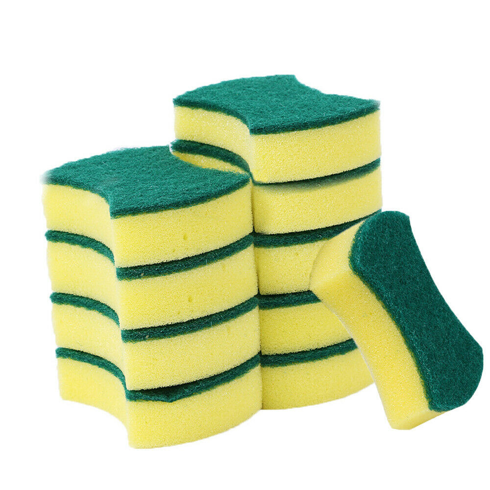 10Pc Kitchen Sponges Scrubber Scrub Scourer for Washing Cleaning Dishes ...