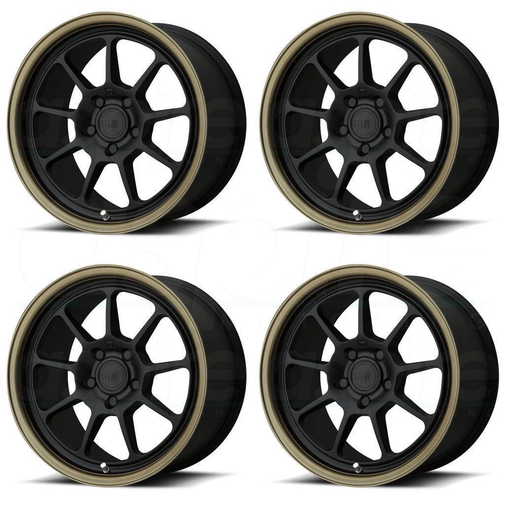 18x9.5 Motegi MR135 5x114.3 35 Black Bronze Wheels Rims Set(4) - Wheels