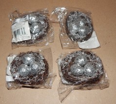 Bird Nests Decorative Fillers Ashland Crafts Fall Dried Decor Silver 4pks 140T - $9.49