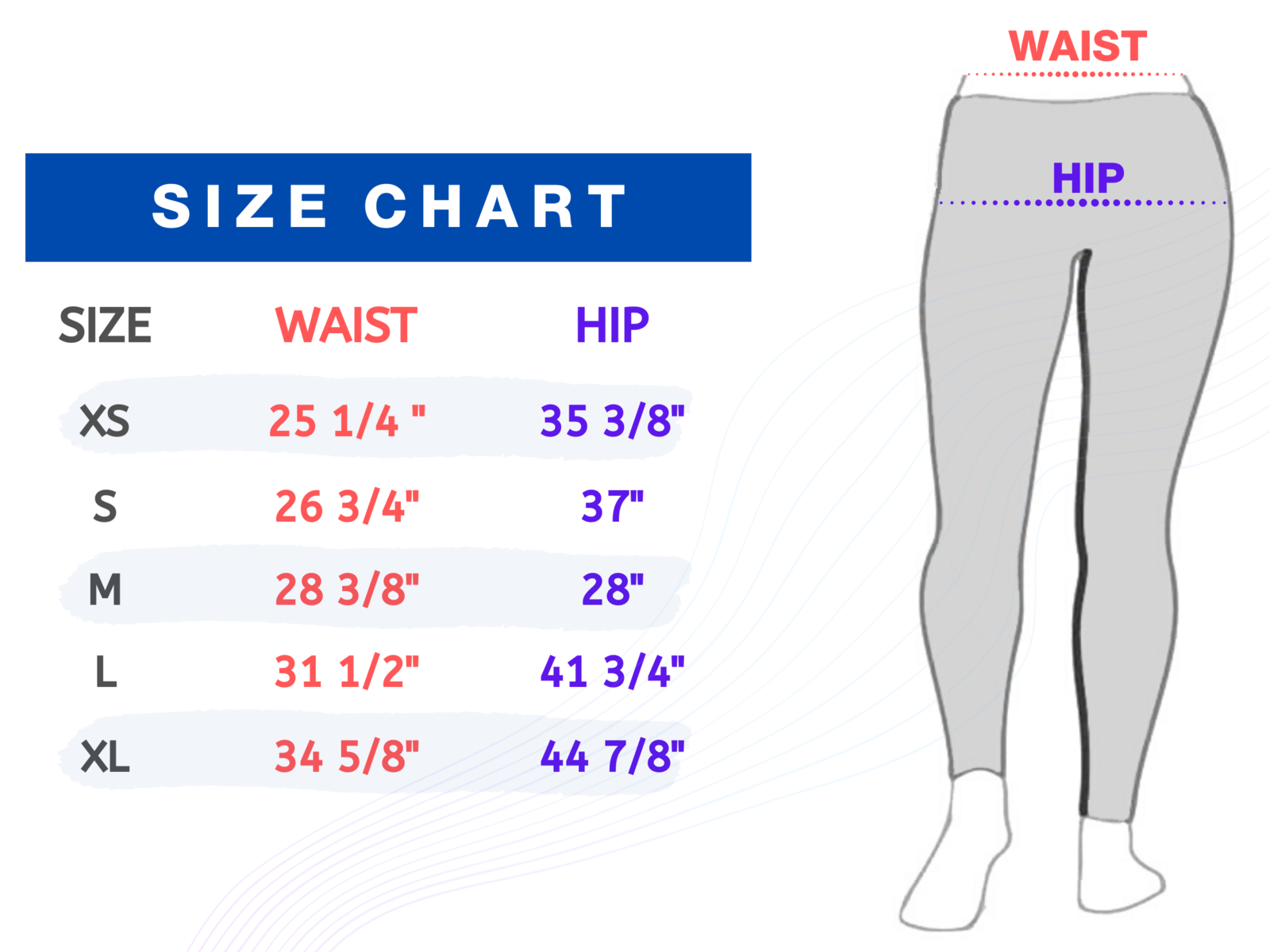 under armour legging size chart