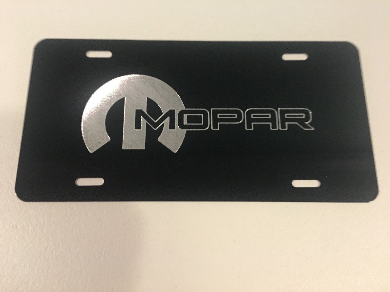 MOPAR LOGO Car Tag Diamond Etched on Aluminum License Plate License