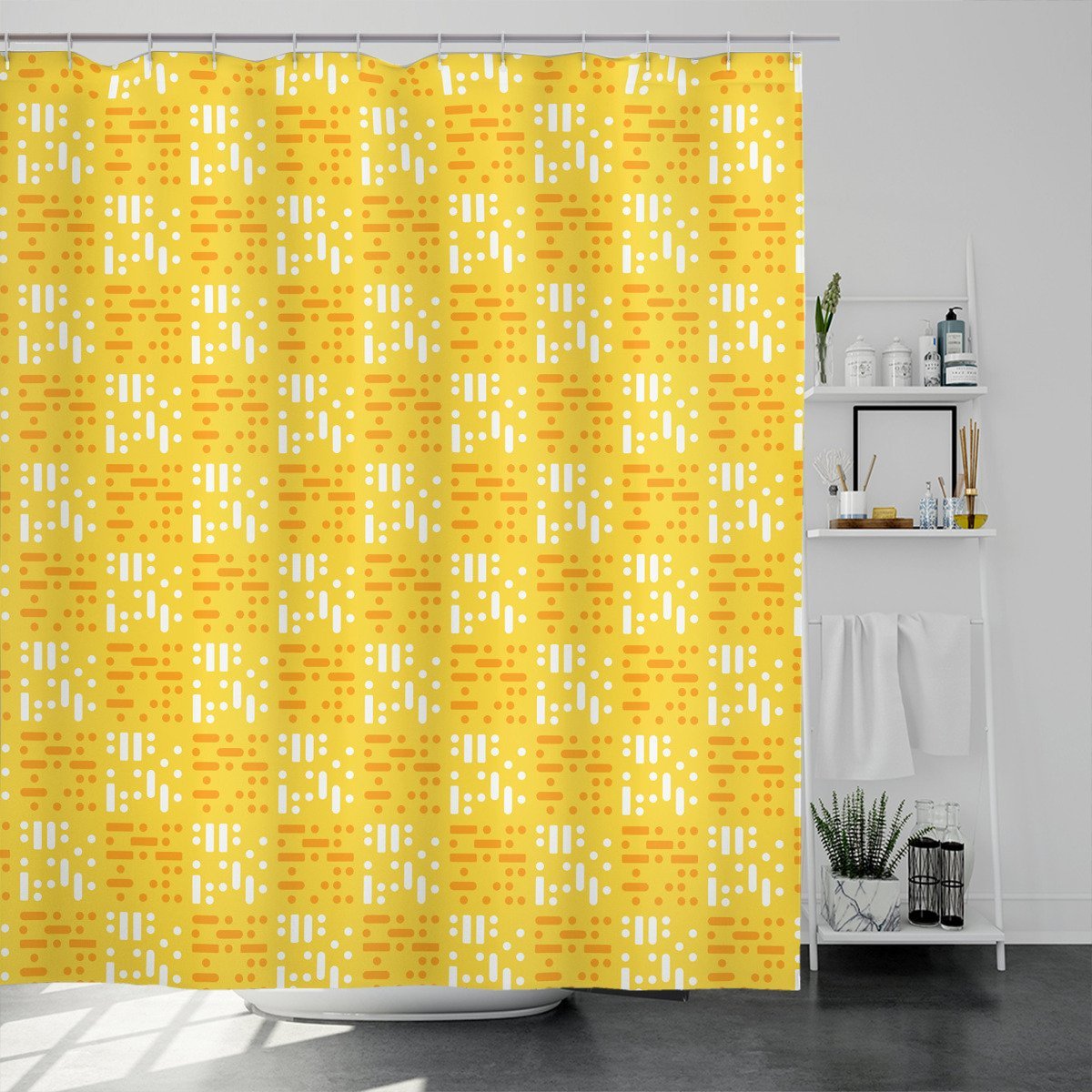 Modern Minimal Geometry Shower Curtain - Shower Curtains