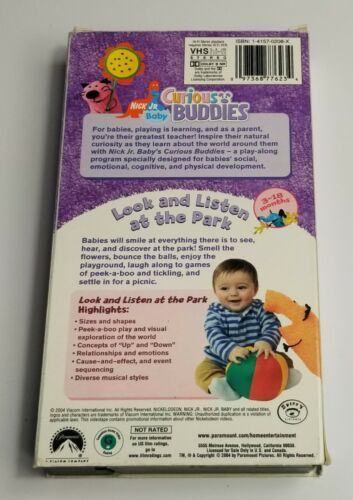 Nick Jr Baby Curious Buddies VHS Look and Listen at the Park (2004 ...