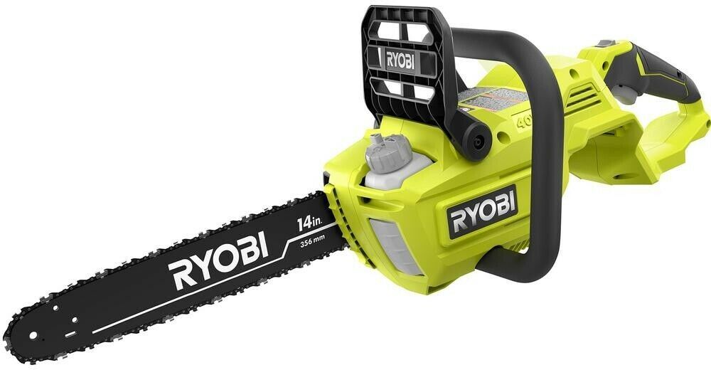 RYOBI Chainsaw 14 in. 40Volt LithiumIon Chain Brake Cordless (Tool Only) Chainsaws