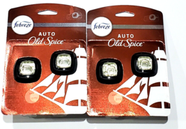 2 Packs Of 2 Febreze Auto Old Spice Air Freshener Vent Clips