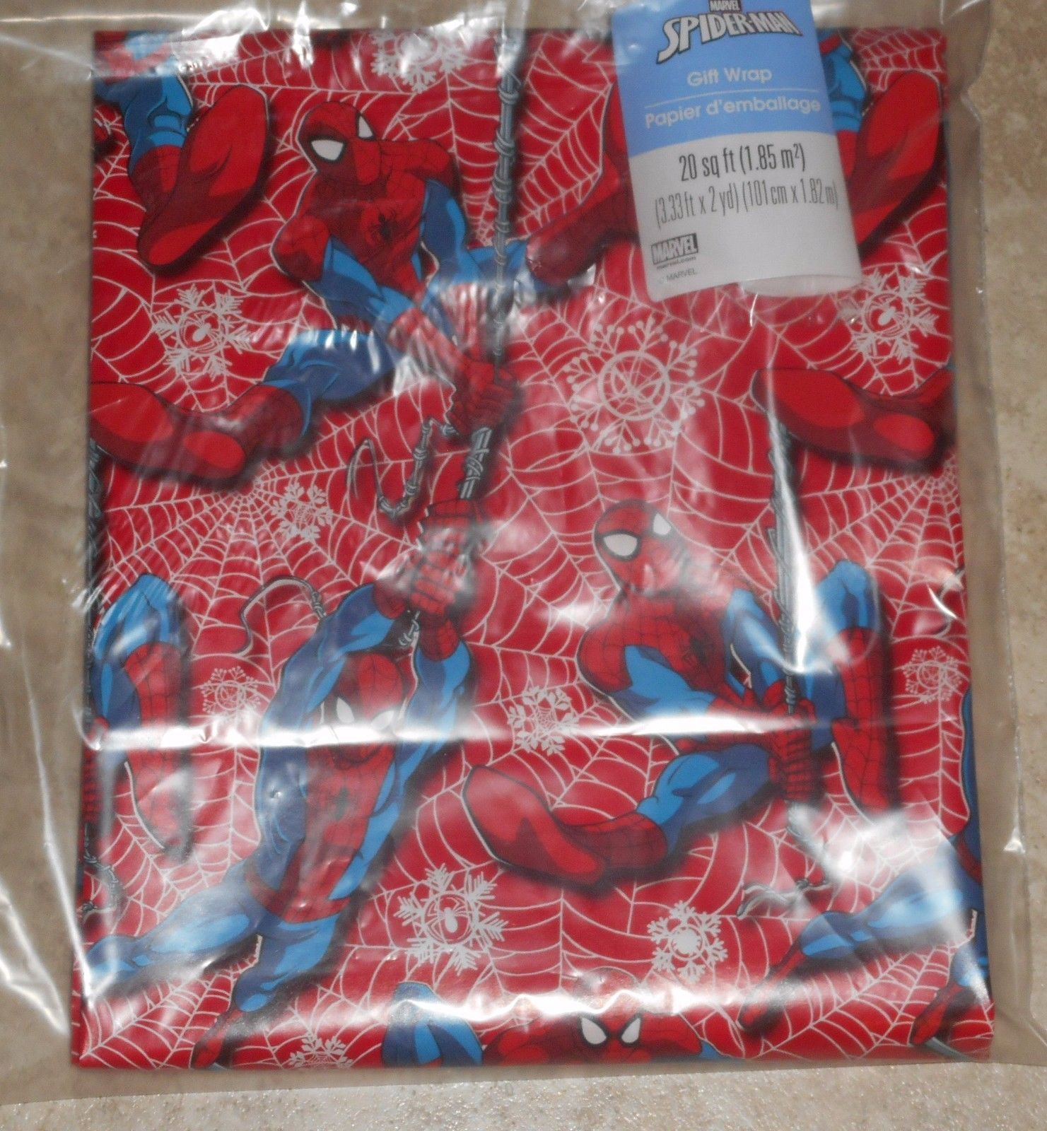 MARVEL SPIDERMAN CHRISTMAS WRAPPING PAPER 20 SQ FT
