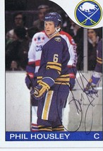 Phil Housley 1985 Topps Autograph #63 Sabres