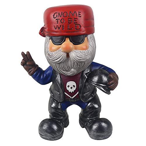 JHB Garden Gnomes, Cool Gnomes Statues, 10.5 Inches Tall, HandPainted