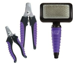 3 Piece Purple Dog Grooming Tool Kit Basic Professional Groomers Supplie... - $36.52