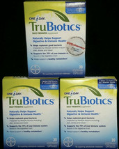 3 X One A Day TRUBIOTICS Daily Probiotic Supplement 30 Veg Caps Ea ** - $98.90