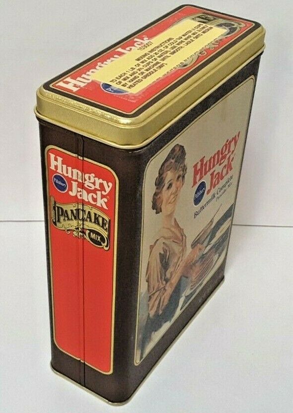 Vintage Pillsbury Hungry Jack Pancake Mix Tin Collectible Metal