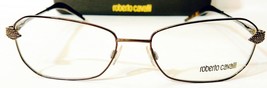 NWT- Roberto Cavalli RC643 Eyeglasses Full Rim Rectangular Bronze Studded +Case - $59.40