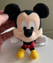 Disney Parks Mickey Mouse Big Head Plush Purse Hanger Keychain Key Chain NEW image 3