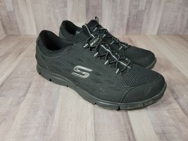 Skechers Women&#39;s 9 Memory Foam Slip-Ons Black Walking Sneakers Shoes 59860 - $37.39