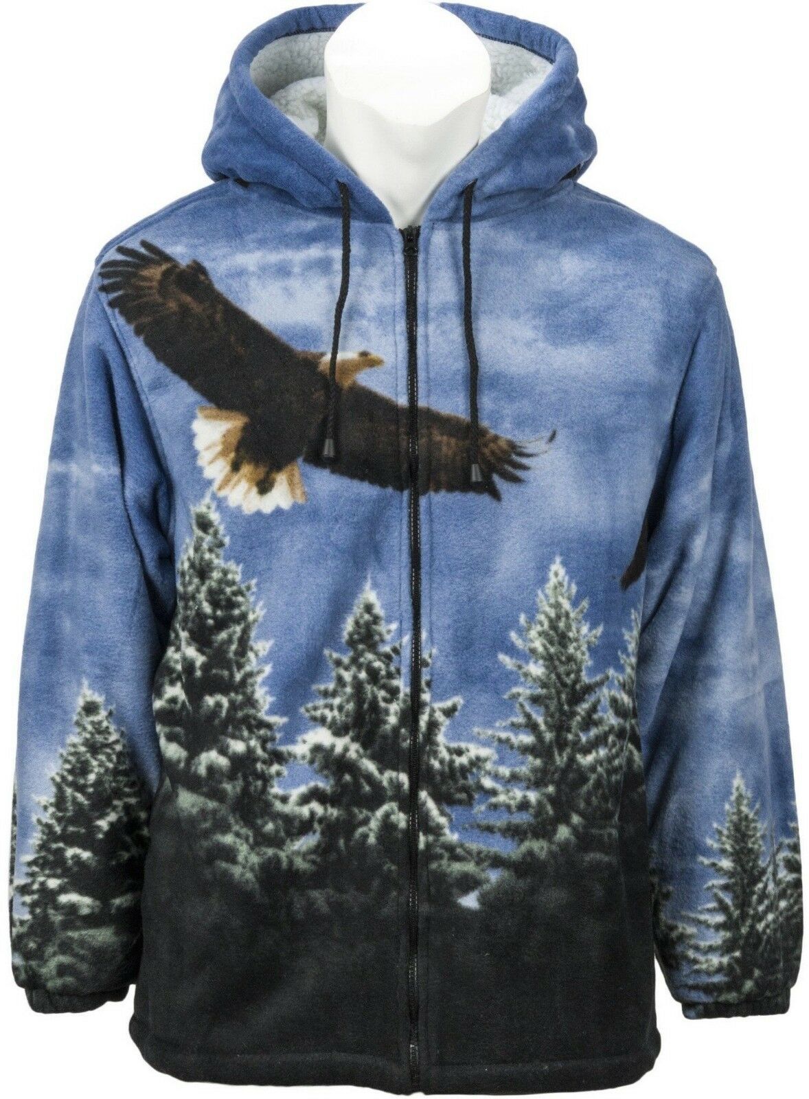 TrailCrest Eagle Bird Scout Animal Flight Jacket Sweater Unisex Blue Hoodie S-L
