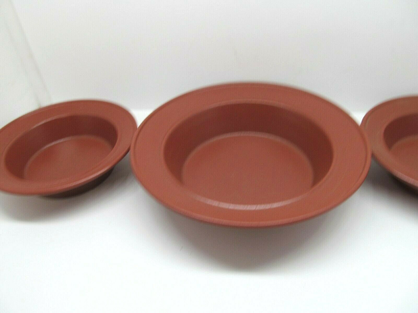 Primary image for Mikasa Ambience Brick 8 1/4" Rimmed Soup Bowls Set Of 2 And A 11" Vegetable Bowl