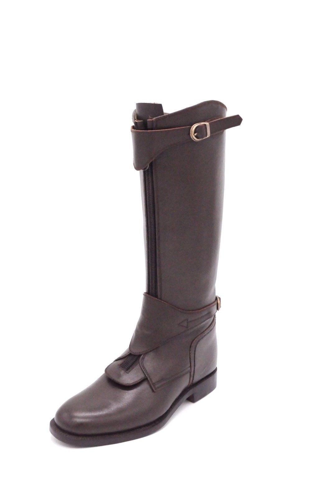 Dark Blue Handmade Leather Riding Boots Men Boots for Horse Riding Polo