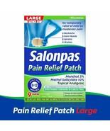 Salonpas 9 Large Pain Relief Patches Topical Back Ache Sore Muscles Exp:... - $17.33