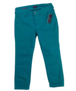 NYDJ Not Your Daughters Jeans Alex Convertible Ankle Pants Teal Green Si... - $48.51