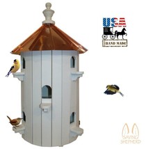 10 ROOM BIRDHOUSE CONDO - 26&quot; Genuine Copper Roof Bird House Amish Handm... - $249.97
