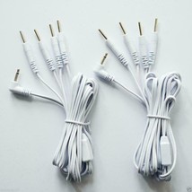 2 PCS ELECTRODE LEAD WIRES Cables for Digital Massager TENS 2.5 mm with ... - $8.66