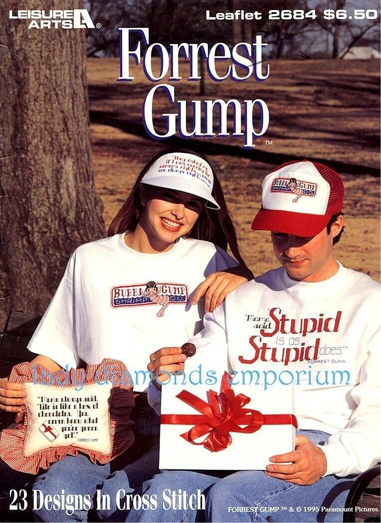 Forrest Gump Vintage Counted Cross Stitch Book 23 Designs Leisure Arts # 2684 - $3.95