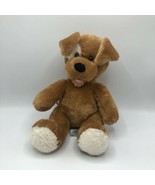 Build A Bear Puppy Dog Brown White Eye Patch 11” Seated BABW - $19.79