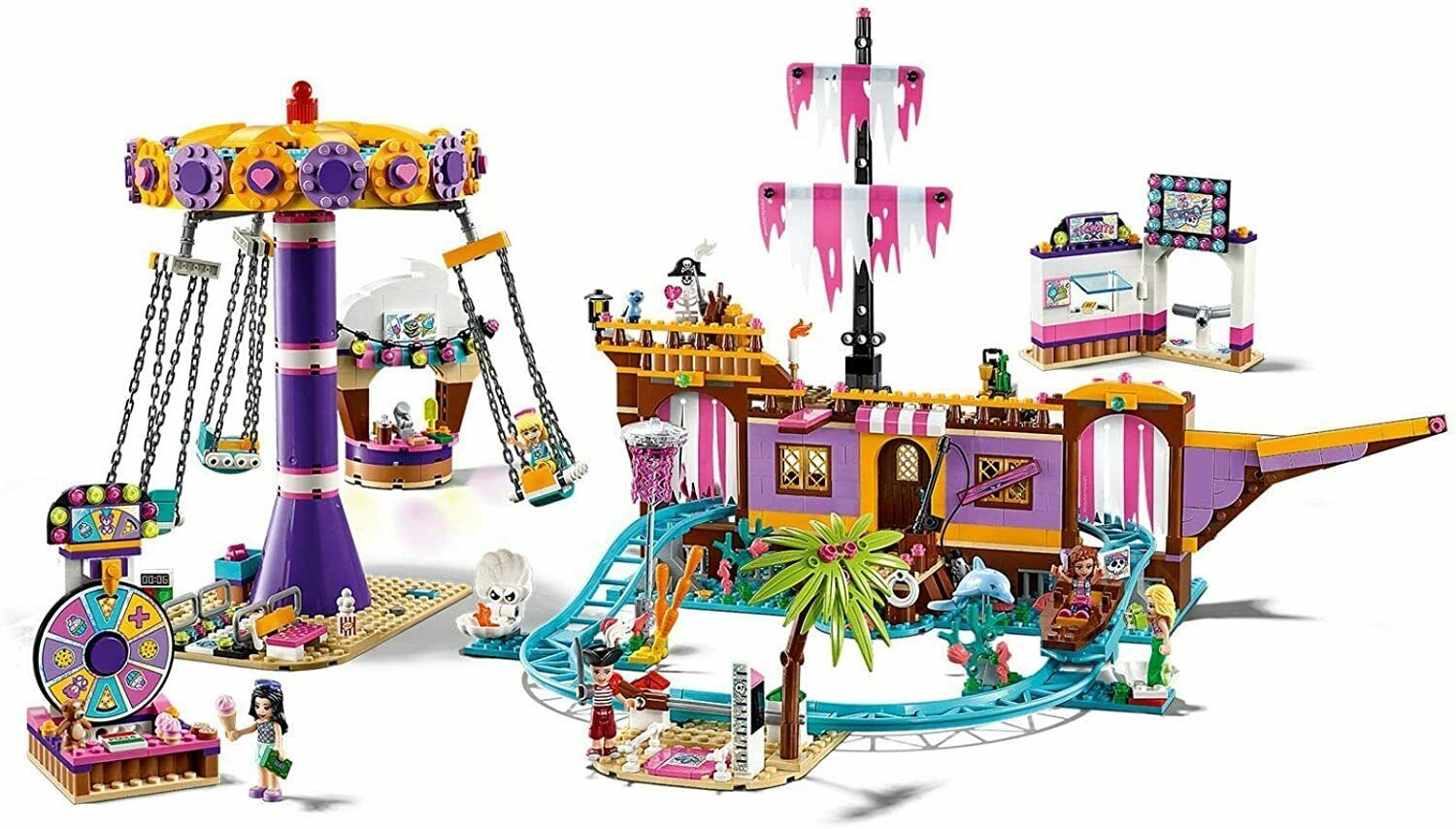 Lego friends spring fun heartlake city pirate ship and attractions ...