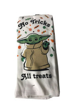 Star Wars Mandalorian Baby Yoda "No Tricks All Treats" Halloween Kitchen Towels - $19.44