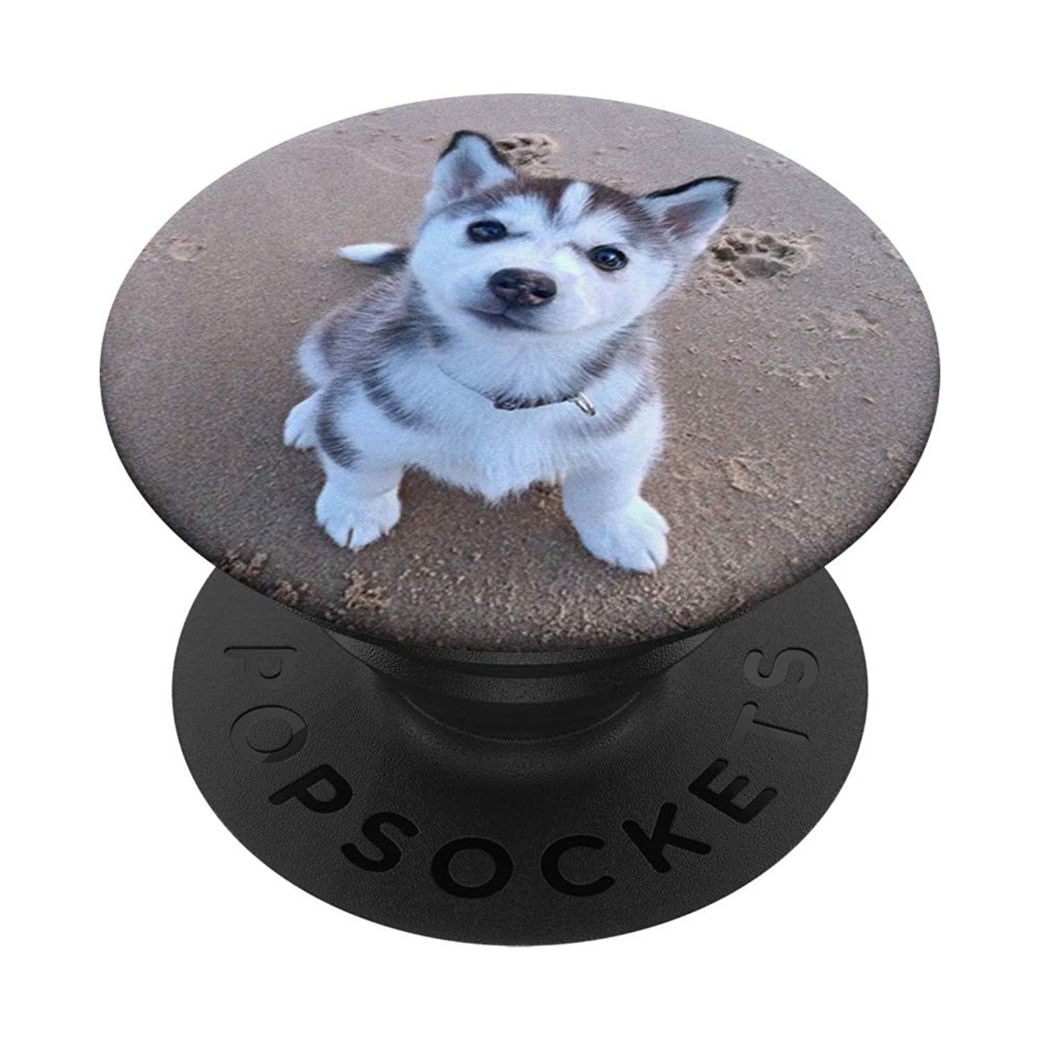 Photo Dog Alaskan Baby Husky Print Pop Mount Socket Grip And Stand For Phones An