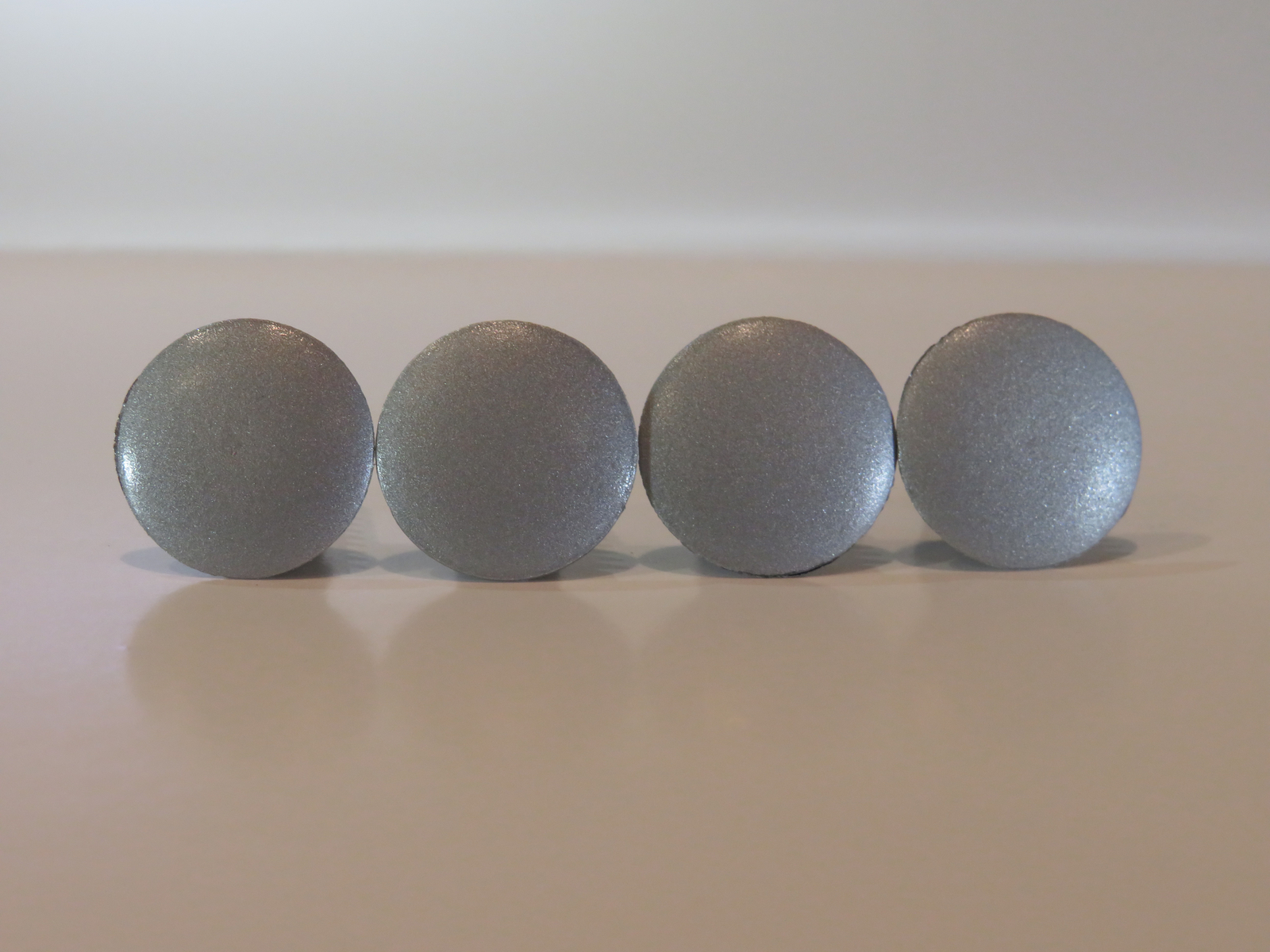 SILVER67mm hole, Set of 4 Bumper Plugs Front License Plate Holes