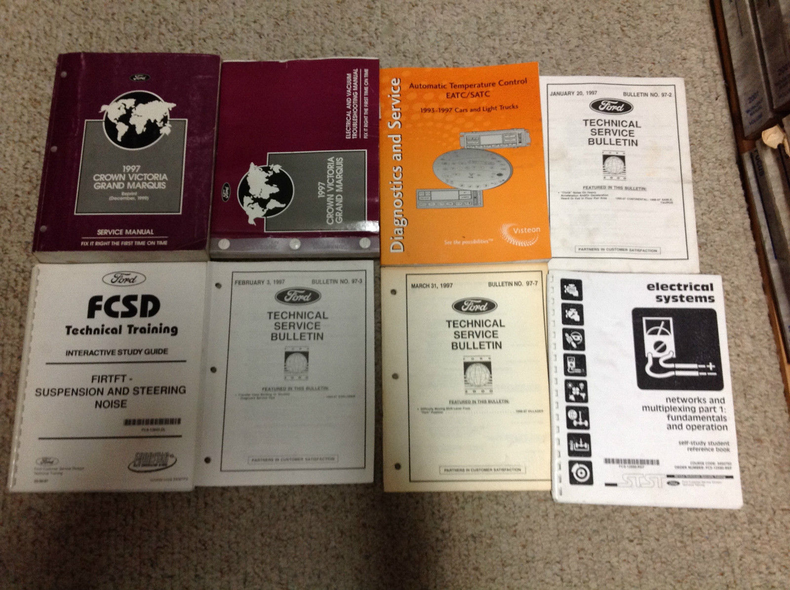 1997 Ford Crown Victoria Mercury Grand Marquis Service Manual Set