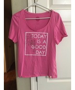 Women&#39;s Life is Good T-Shirt--Size M--Pink - $9.99