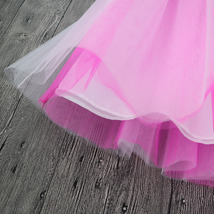 White Pink Tutu Tulle Skirt Puffy 4 Layered Party Circle Tulle Skirt Plus Size image 5