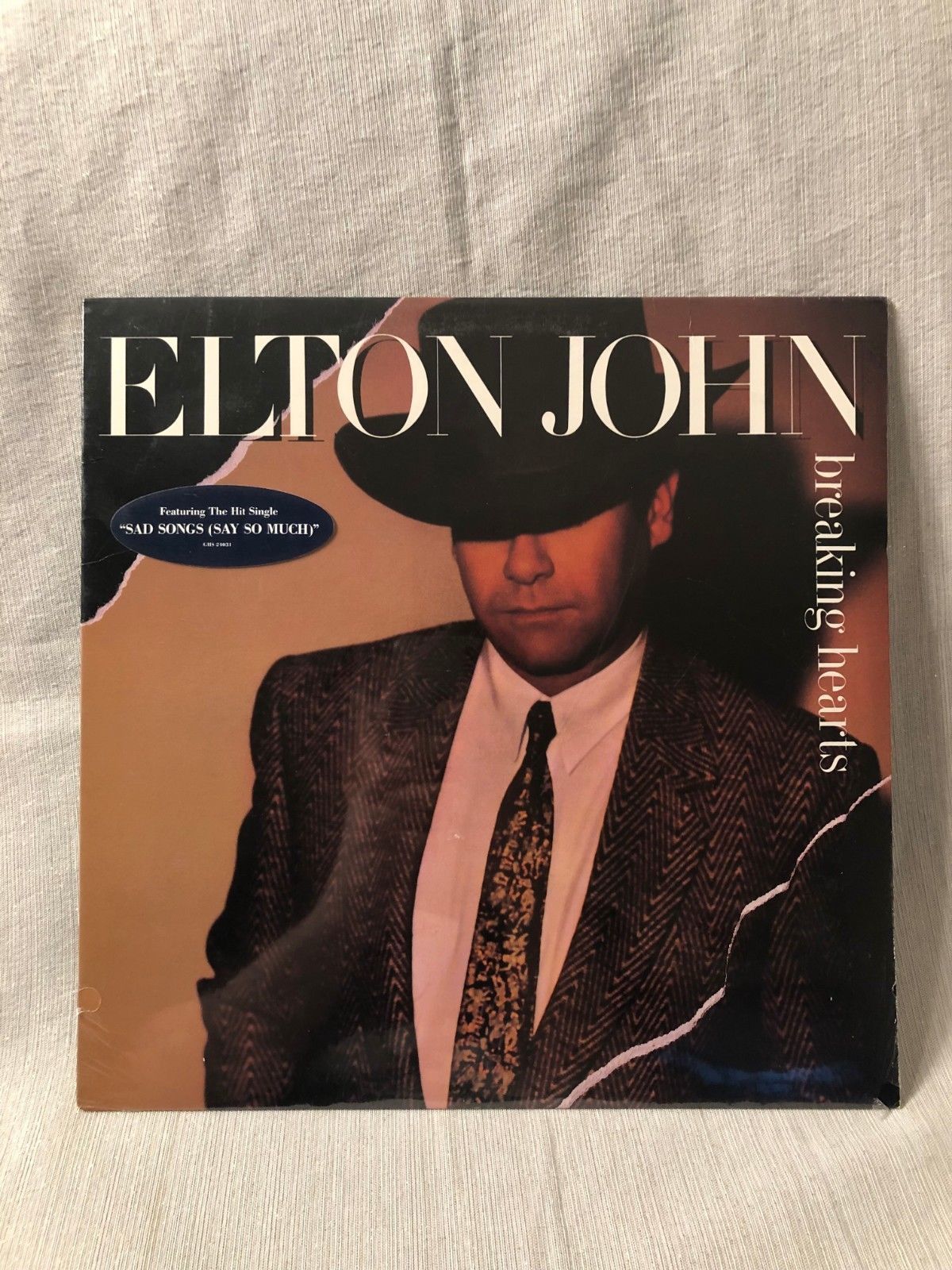 1984 Elton John Breaking Hearts LP Vinyl Record Geffen GHS 24031 NEW ...