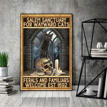Black Cat Poster, Salem Sanctuary For Wayward Cats Canvas And Poster - $49.99