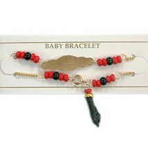 ** Azabache Bracelet For Babies Protection From Evil Eye Red & Black Beads ** - $16.74