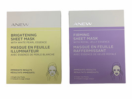 Avon Anew Sheet Mask Brightening & Firming 4 Ct Per Box New - $24.74