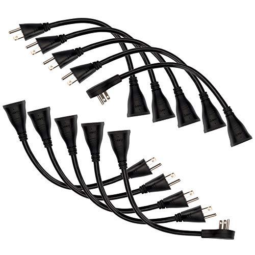 BULL Extension Cord, Two 360 degree Rotating Flat Plug Cords included