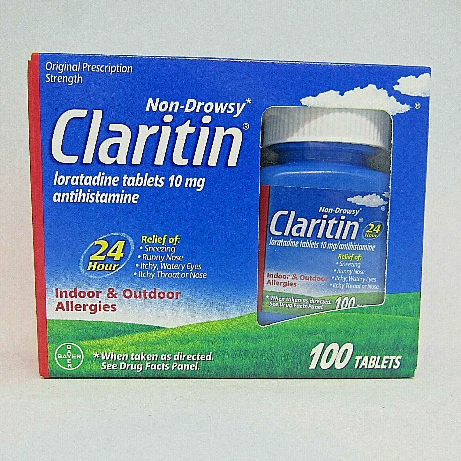 Claritin 24hr Allergy Medicine Non-Drowsy 10mg NIB Sealed 100 Tablets 03/2024 - $29.69