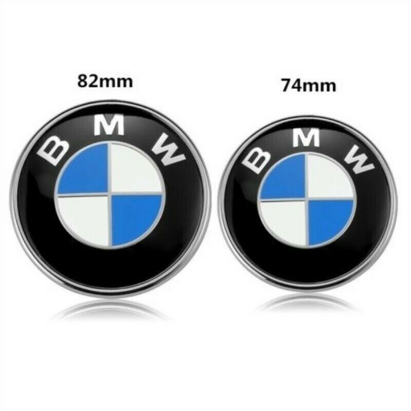 2PCS Front Hood & Rear Trunk (82mm & 74mm) Badge Emblem For BMW - Emblems